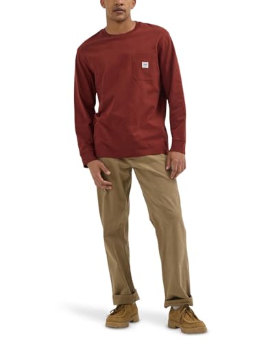 Lee Men's Workwear Long Sleeve Tee, Dark Glicia, Medium | Amazon.com
